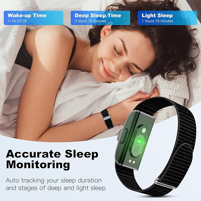 Fitness Tracker with Blood Pressure & Blood Oxygen Monitor, 24/7 Heart Rate Sleep Tracking, IP68 Waterproof Smart Watch, Step Calorie Counter, Activity Tracker for Men Women - No Subscription