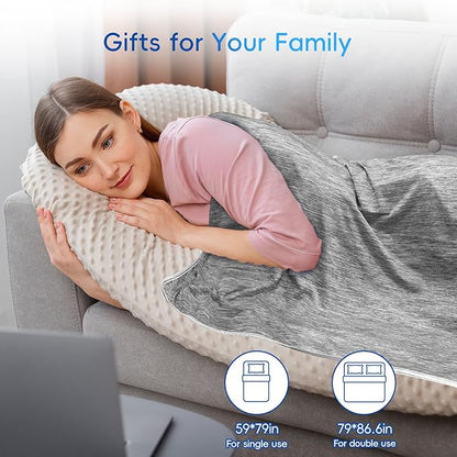 Cooling Blankets for Hot Sleepers Twin Size Lightweight Soft Cold Ice Blanket for Summer Sleeping Double Side for Night Sweats Bed Couch Sofa 59x79inch