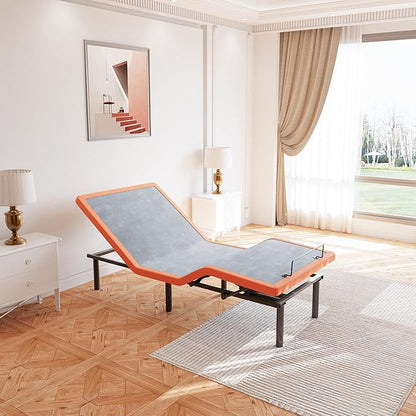 ESHINE Adjustable Bed Frame Smart Bed - Ergonomic Electric Bed Base, Foot & Head Incline, APP Control, Wireless Remote, Zero Gravity, Anti-Snore, Twin XL, 2000 Series