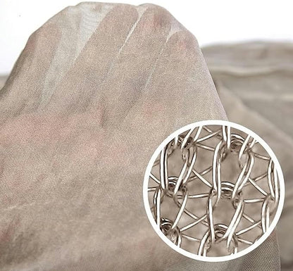 AMNOOL Anti Radiation Bed Net Canopy Made by Silver Coated Mesh,Square EMF Shielding Canopy Shielding Rate 99.99% for Radiation WiFi 5G Other RF Attenuation,120220220cm
