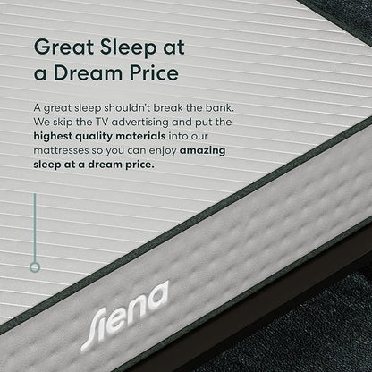Siena 10” King Hybrid Firm Mattress - Memory Foam & Innerspring System - 180 Night Trial - Premium Pressure-Relieving Layers - 10 Year Warranty - Mattress in a Box - CertiPUR-US Certified