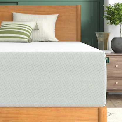 ZINUS Memory Foam 12 Inch Green Tea Mattress, King, White
