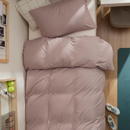 Bedsure Duvet Cover Twin/Twin XL Size - Soft Double Brushed Bedding Set for Kids & Adults, Zipper Closure, 2 Pieces, Includes 1 Duvet Cover (68"x90") & 1 Pillow Sham, NO Comforter, Mustard Yellow