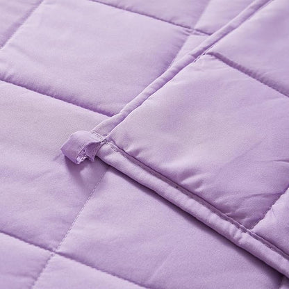 Weighted Blanket for Adults 60"x80" 20lbs Cooling Blanket for Sleepers, Soft Material Blanket with Premium Glass Beads for All-Season, Purple