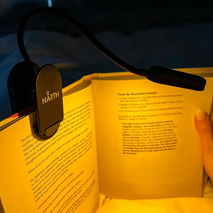 Clip on Book Lights for Reading at Night I 1200 mAh Rechargeable Reading Lights for Books in Bed I Led Clip Lights Book Lovers Gifts I Clip on Lamp Book Reading Light for Bed I Reading Lamps for Bed