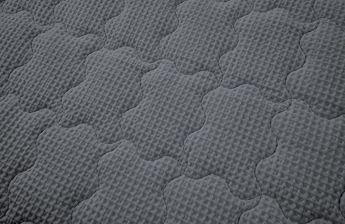ZZZhen Weighted Blanket - High Breathability - 48''72'' 15LB - Premium Heavy Blankets - Calm Sleeping for Adult and Kids, Durable Quilts Waffle Grey, 48''72'' - 15LB