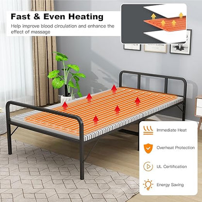 GORELAX Massage Table Warmer Heating Pad, 71¡± X 31¡± Deluxe Fleece Spa Massage Bed Warmer with 5 Heating Levels & 8H Timer, 12 Ft Cord Electric Heated Blanket, Overheat Protection, Machine Washable