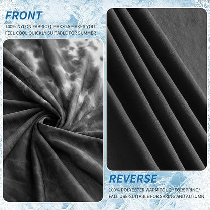 Guohaoi Cooling Blanket (90"x90"Queen Size) for Hot Sleepers and Night Sweats,Decortive Tie Dye,Arc-Chill Q-Max >0.5Cool Fiber,Ultra Cold Breathable,Comfortable,Keep Cool,All-Season