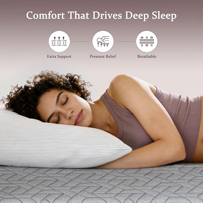 Sleepmax Extra Firm Mattress Topper 4 Inch Full Size - Fusion Memory Foam Bed Topper Enhanced Pain Relief - Gel Bamboo Charcoal Green Tea Copper Cooling Pad with Cover No Odor - CertiPUR-US Certified