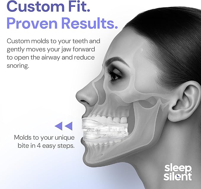 Anti Snoring Mouthguard – Adjustable Comfort Boil and Bite Mouth Guard for Snoring Support – Heat Moldable Design with Storage Case and Instructions for Easy Use