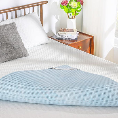 EGO Gel Memory Foam Mattress Topper, 3 Inch Twin XL with Removable Breathable Soft Cover, Cooling Bed Topper for Comfort Body Support & Pressure Relief, CertiPUR-US Certified