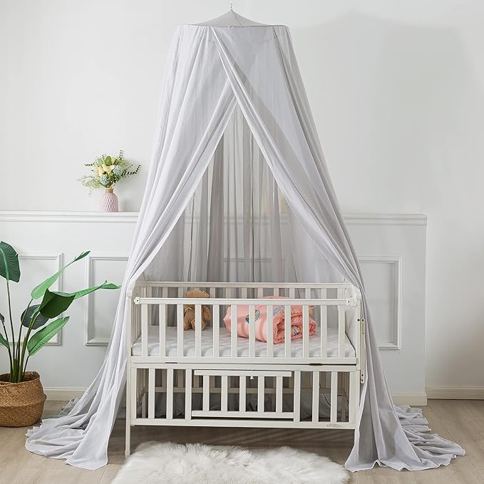 Silver Coated Mesh with Cotton Radiation Protection Canopy, EMF Shielding Bed Net (60x250x1200cm)