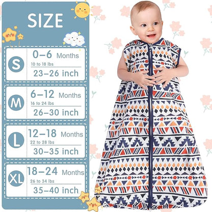 3 Pack Baby Sleep Sack 100% Rayon Cotton Baby Sleeping Bag 2-Way Zipper Toddler Wearable Blankets TOG 0.3. (Soccer&Triangles&Blue, 0-6 Months)