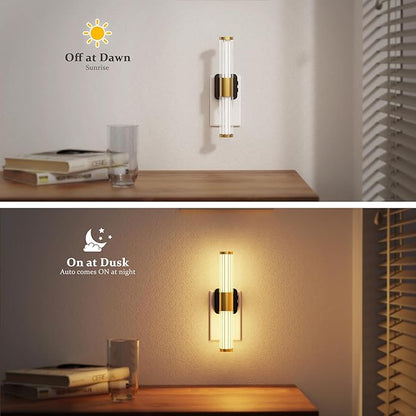 JandCase Night Light, Night Lights Plug into Wall, Color Changing Nightlight RGB with Dusk to Dawn Sensor, Vanity Light Bar for Hallway, Bathroom, Rooms[2 Pack]