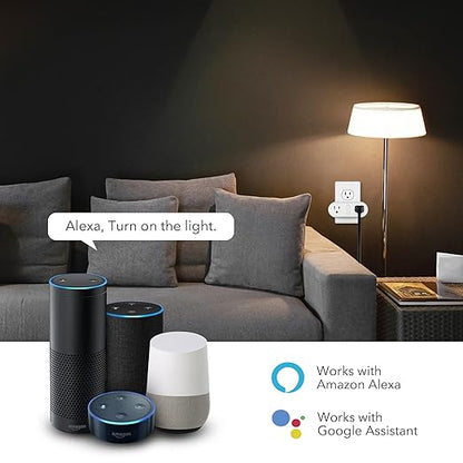 HBN Smart Plug 15A, WiFi Outlet Extender Dual Socket Plugs Works with Alexa, Google Home Assistant, Remote Control with Timer Function, No Hub Required, ETL Certified, 2.4G WiFi Only, 2-Pack