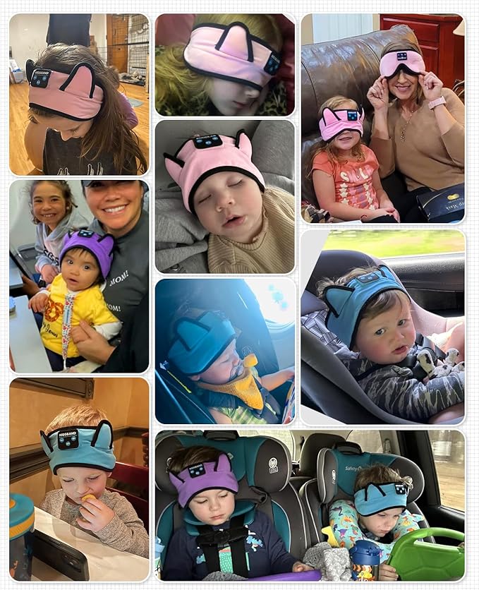 Kids Headphones Headband - Foldable with Adjustable Headband, 3.5 MM Jack for Online Learning, Plane, Travel, Tablet, iPad, Computer