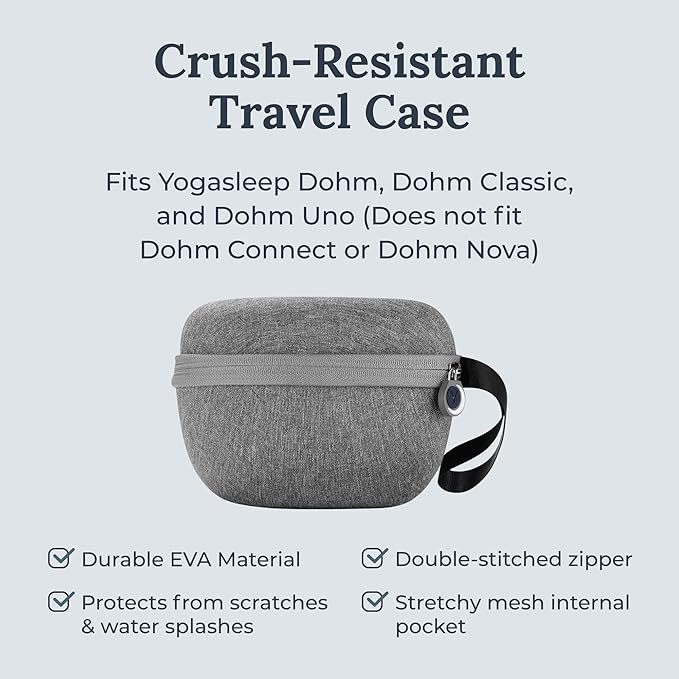 Yogasleep Dohm Classic & Travel Case (2 Piece Set) The Original White Noise Machine with Natural Sound from a Real Fan, Sleep Aid & Noise Cancelling For Adults & Baby, Office Privacy & Meditation