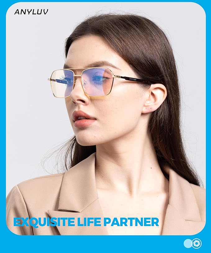 ANYLUV Blue Light Glasses Men/Women, Blue Light Blocking Glasses, Computer Screen Blocker Eyes Protection Glasses