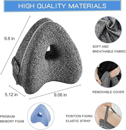 Knee Pillow for Side Sleepers Hip Pain - Between Leg Pillow for Side Sleeping - Sciatica Pain Relief Support for Lower Back, Knees, Joints, and Spine
