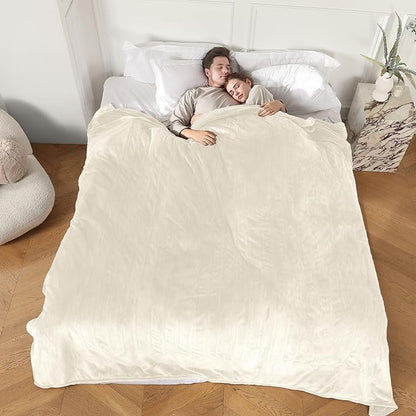 Electric Blanket Queen Size, Super Soft Cozy Upgraded Flannel Blanket Dual Control with 5 Heating Levels & 10 Hours Auto Off, Fast Heating Blanket & Overheat Protection, 84" x 90", White