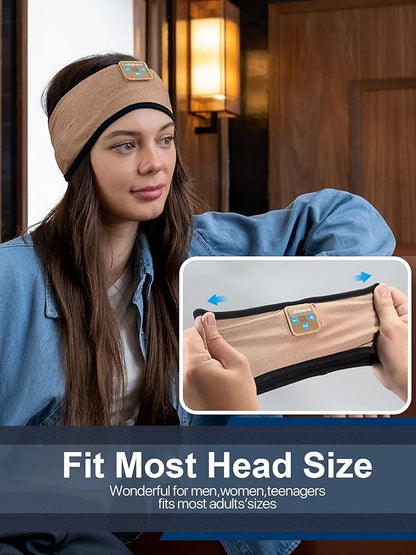 Lullaband Sleep Headphones Bluetooth Headband - Wireless Music Sleeping Mask Earphones for Side Sleepers with HD Stereo Speaker Tech Gadgets Gifts for Travel Workout Sports Meditation Yoga Housework