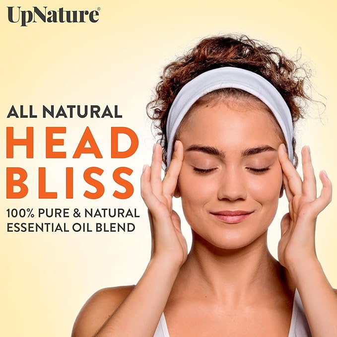 UpNature Head Bliss Essential Oil Roll On - Soothing Migraine Comfort Aromatherapy with Instant Cooling Effect - Nurse Essentials Gifts Roller