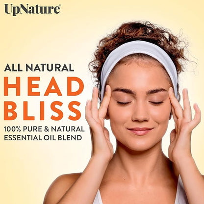 UpNature Head Bliss Essential Oil Roll On - Soothing Migraine Comfort Aromatherapy with Instant Cooling Effect - Nurse Essentials Gifts Roller