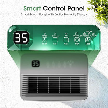 2500 sq.ft Dehumidifier for Basement, Smart APP WiFi Control,35 Pint Dehumidifiers for Home with Drain Hose, 24H Timer & Child Lock, Quiet & Eco, Ideal for Large Rooms, Bathroom, Bedroom, Garage