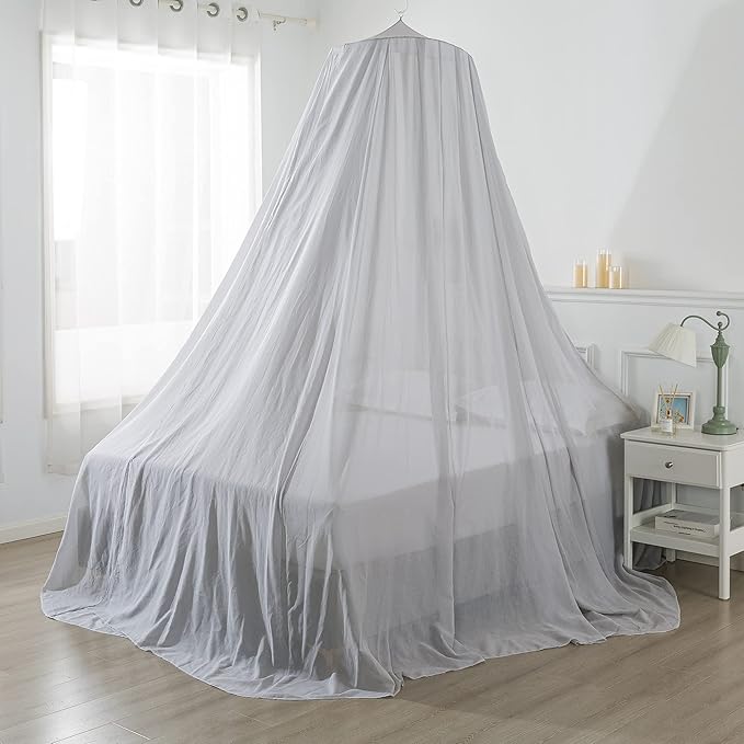 Silver Coated Mesh with Cotton Radiation Protection Canopy, EMF Shielding Bed Net (50x230x800cm)