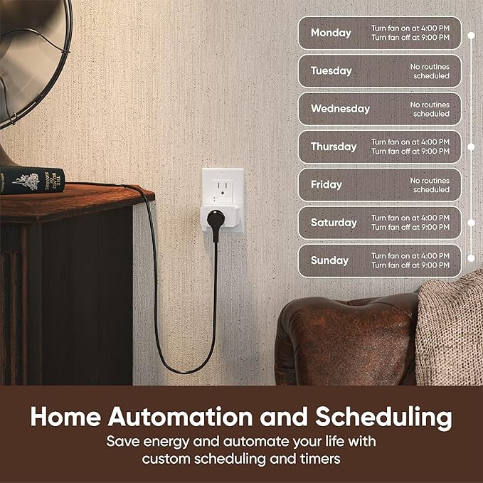 Smart Plug by Wyze Lifestyle, 2.4GHz Smart Home Wi-Fi Plug Outlet Compatible with Alexa, Google Assistant, IFTTT, 15 A, Remote Control, No Hub Required, 2-Pack, Certified for Humans
