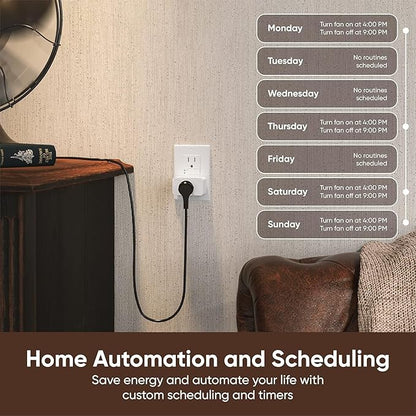 Smart Plug by Wyze Lifestyle, 2.4GHz Smart Home Wi-Fi Plug Outlet Compatible with Alexa, Google Assistant, IFTTT, 15 A, Remote Control, No Hub Required, 2-Pack, Certified for Humans
