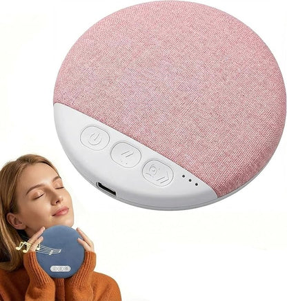 Pillow Speakers for Sleeping，Under Pillow Speaker with White Noise Timer, Mini Bone Conduction Sleep Aid with Stereo Bass (Pink)