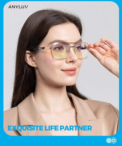 ANYLUV Blue Light Glasses Men/Women, Blue Light Blocking Glasses, Computer Screen Blocker Eyes Protection Glasses