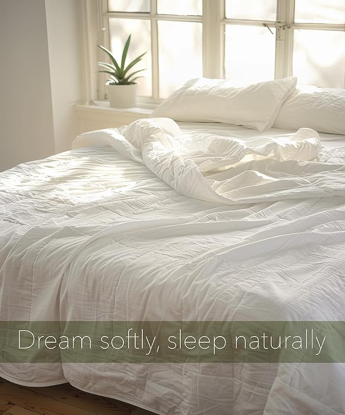 Desert Breeze Distributing Natural Comforter � Viscose from Bamboo Lightweight, Breathable, Down Alternative Quilt or Blanket, Duvet Insert, Queen Size