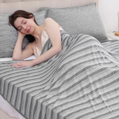 Marchpower Cooling Blanket for Hot Sleepers for Kids, Double Sided Arc-Chill Cooling Fabric Q-Max>0.5, Cooling Blanekt for Hot Flashes and Night Sweats, Cool Blanekt Cold Blanket for Summer Grey