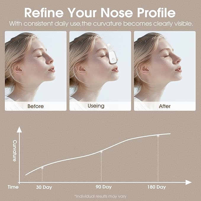 Nose Shaper Up Lifting Clip,Intelligent Bridge Shaper for Wide Noses,Pain Free Nose Slimmer Device High Up Tool