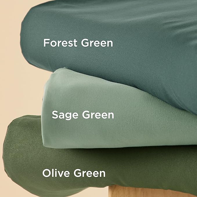Bedsure Duvet Cover California King Size - Soft Double Brushed Bedding Set for Kids & Adults, Zipper Closure, 3 Pieces, Includes 1 Duvet Cover (104"x98") & 2 Pillow Shams, NO Comforter, Olive Green