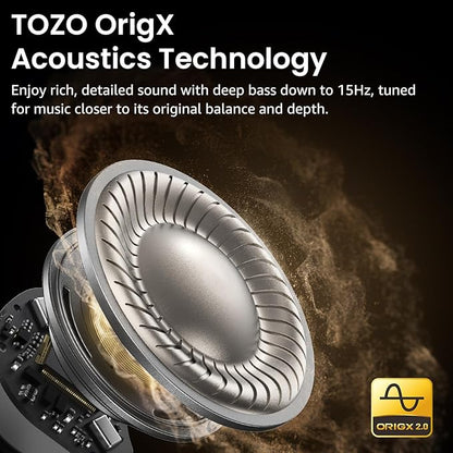TOZO NC9 Hybrid Noise Cancelling Wireless Earbuds, Bluetooth 5.3 Ear Buds, 6 Mic ENC, IPX8 Waterproof, 60H Playtime, App EQ
