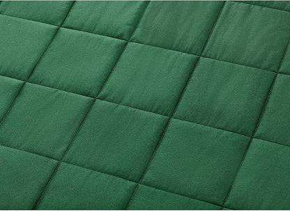 RelaxBlanket Weighted Blanket | 60''x80'',20lbs | for Individual Between 190-240 lbs | Premium Cotton Material with Glass Beads | Dark Green