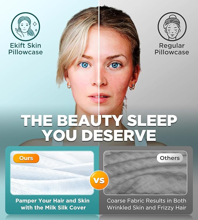 Ease Now Cervical Neck Pillow for Pain Relief, Beauty Sleeping Cooling Pillow for Side Back Stomach Sleeper, Odorless Memory Foam Bed Pillows Deep Sleep,Ergonomic Orthopedic Contour Neck Support