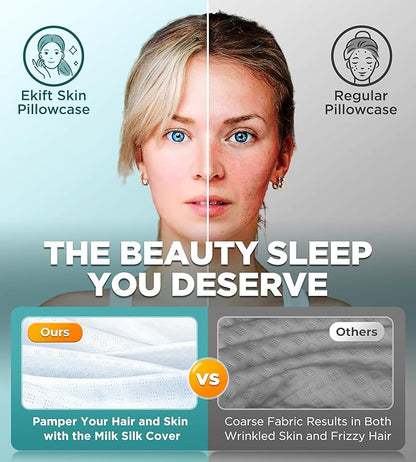 Ease Now Cervical Neck Pillow for Pain Relief, Beauty Sleeping Cooling Pillow for Side Back Stomach Sleeper, Odorless Memory Foam Bed Pillows Deep Sleep,Ergonomic Orthopedic Contour Neck Support
