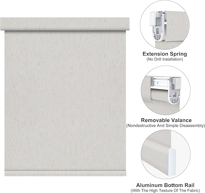 Bringnox No Drill Motorized Blinds with Remote,Blackout Windows,with Apple Homekit,Alexa,Google, with App,Voice Control Custom Size