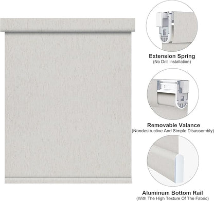 Bringnox No Drill Motorized Blinds with Remote,Blackout Windows,with Apple Homekit,Alexa,Google, with App,Voice Control Custom Size
