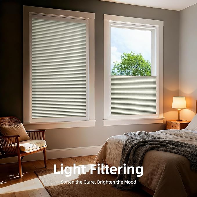 ZSTARR Motorized Skylight Shades Blackout Cellular Honeycomb Electric Blinds with Solar Panel Cordless Rechargeable with Remote for Roof and Slanted Windows Custom Size (LF Printed Olive)