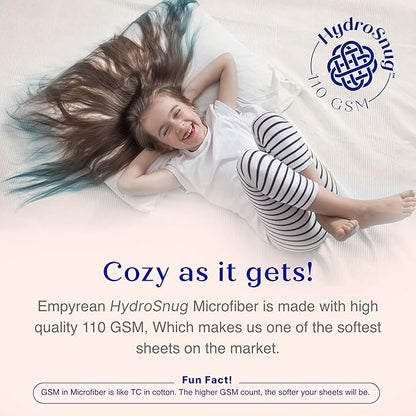 Empyrean 2 Pack Queen Fitted Sheets - Deep Pocket, 14-16 Inch Ultra Soft Microfiber, Wrinkle & Fade Resistant, Shrinkproof, Durable & Breathable, Perfect for Queen Beds, Light Blue
