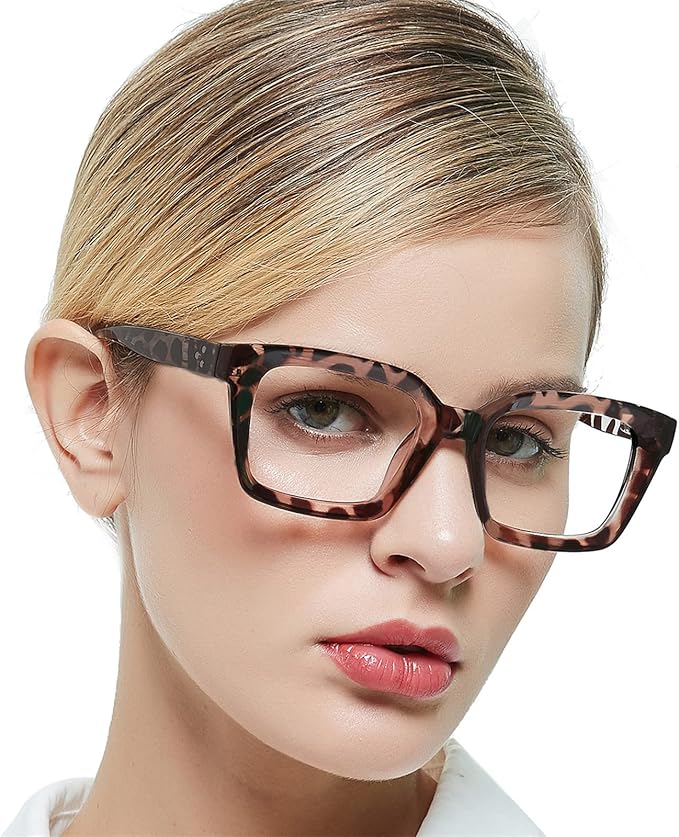 MARE AZZURO Blue Light Blocking Reading Glasses Women Computer Readers 0 1.00 1.25 1.50 1.75 2.00 2.25 2.50 2.75 3.00 3.50 4.00 5.00 6.00 (Demi, 4.0)