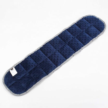 Sleepymoon Weighted Shoulder Neck Wrap Unscented Heavy Small Pad 3lbs with Glass Beads Double Side Soft Minky and Cool Viscose Made from Bamboo Navy Blue