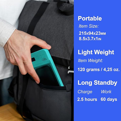 Phone Lockbox - Timer Lock Box Cell Phone Locker Bad Habits, Smart Phones Jail with Timer Reduce Kids Adults Screen Time Improve Productivity, Family Time Locking Container - Turquoise