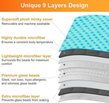 Super Soft Weighted Blanket for Kids with Removable Cover - Children Heavy Blanket for Girls - Kids Weighted Blankets