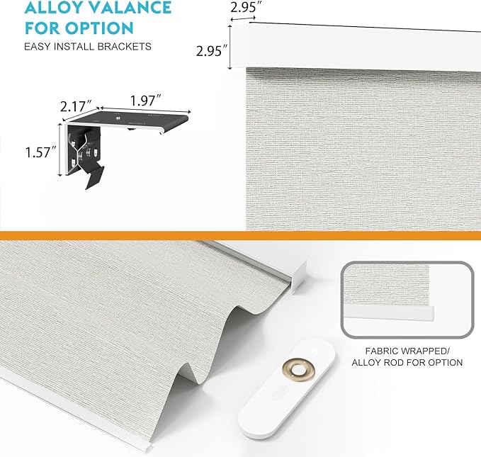 Motorized Blinds with Remote, Smart Blind Roller Shades Compatible with Alexa, Durable Rechargeable Battery Solar Power 100% Blackout Customized Size (Luxury-Silver)